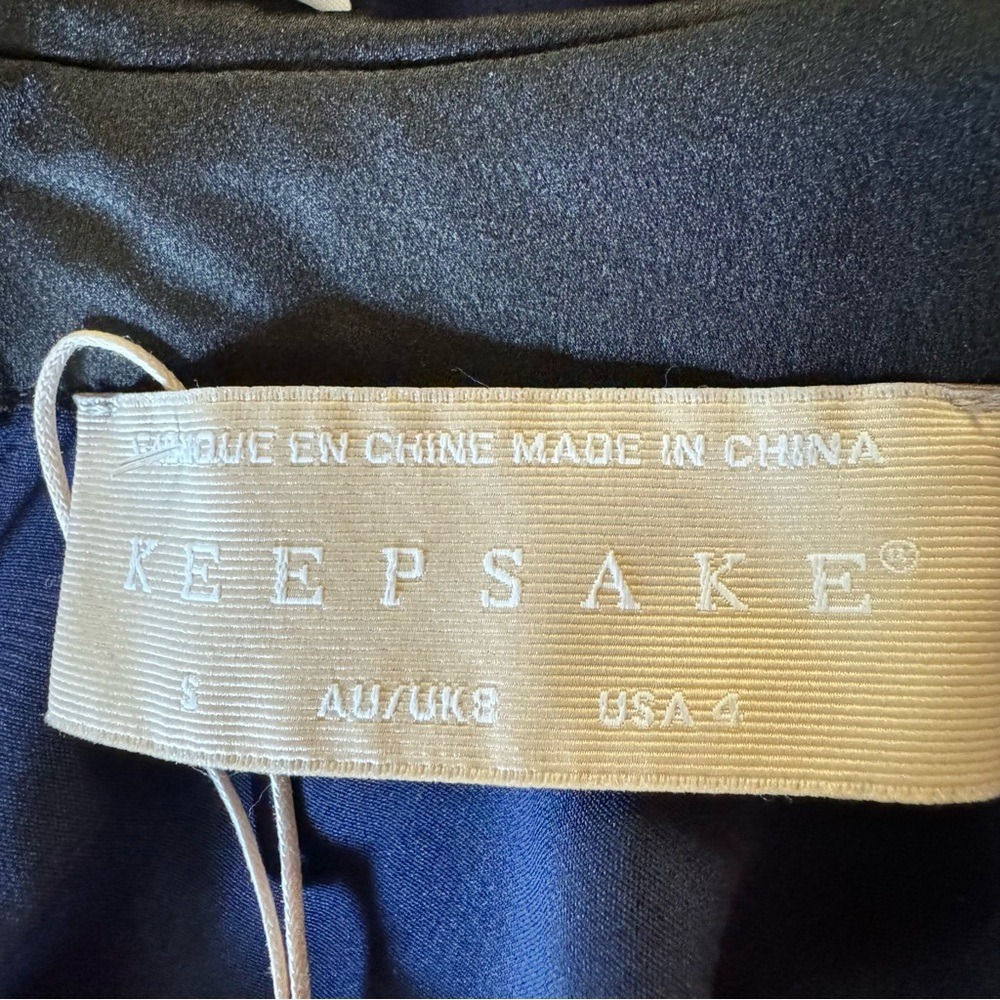 KEEPSAKE.‎ NWOT. Foolish Long Sleeve, Midi Dress in Navy/Porcelain in Pol… - Picture 11 of 15